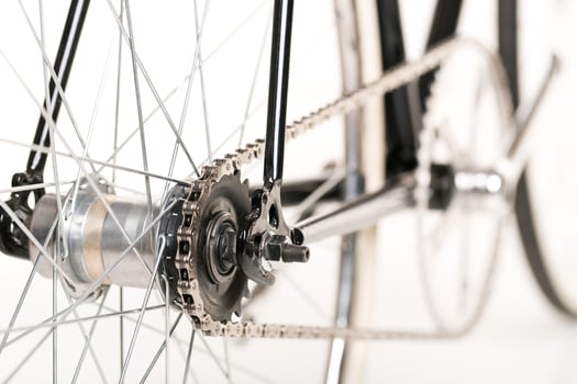 Bicycle isolated on white background photo