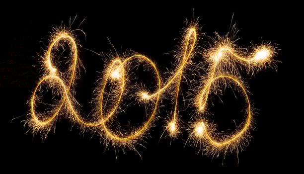 Happy New Year - 2015 with sparklers photo