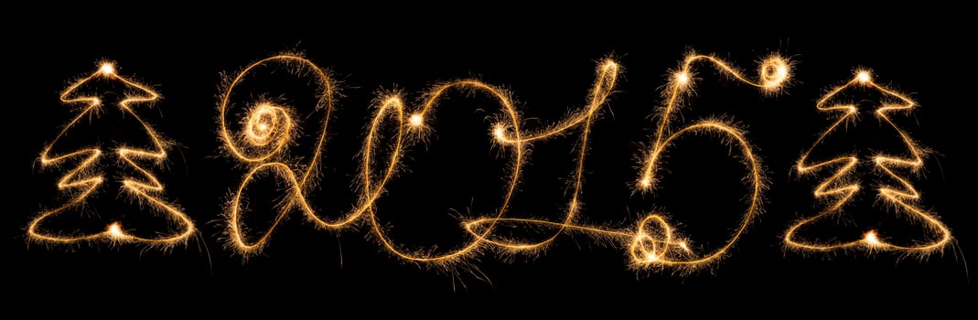 Happy New Year - 2015 with sparklers photo