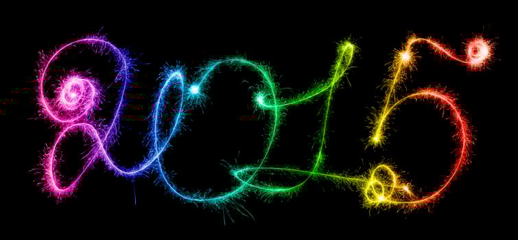 Happy New Year - 2015 with sparklers photo