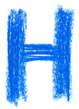 Alphabet pastel on white photo