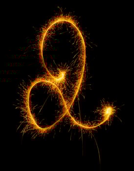 made with sAlphabet element made with sparklers ready for your inscriptions on black background photo