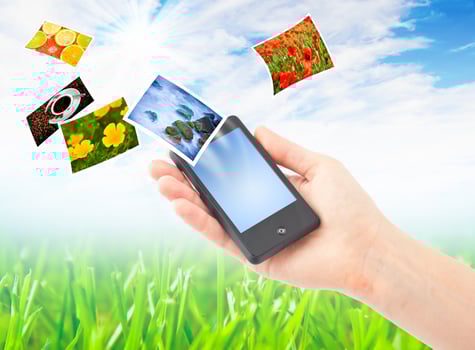 Mobile phone in hand photo