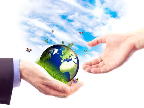 Hands and Earth photo