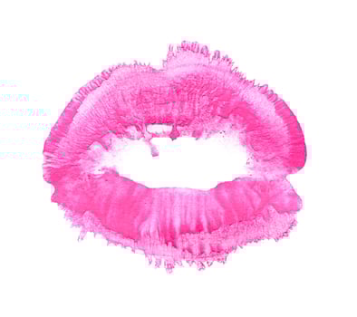 Woman's kiss stamp photo