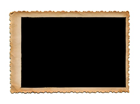 Vintage photo frame on white