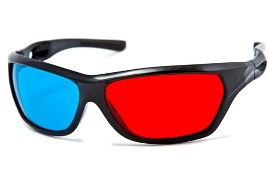 3d cinema glasses photo