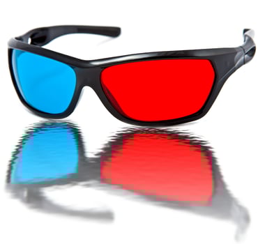 3d cinema glasses photo