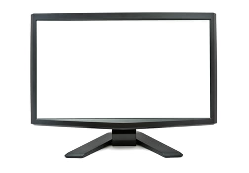Computer monitor on white background photo