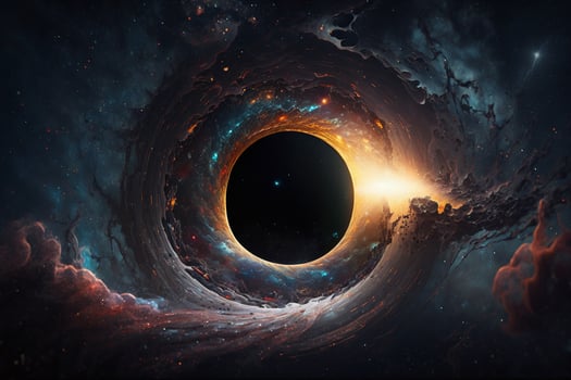 deep space black hole AI Generated photo