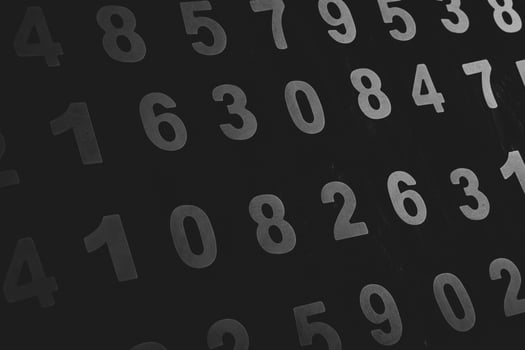 Digital background with numbers. Texture of random numbers figures. Economic Collapse or default concept. photo