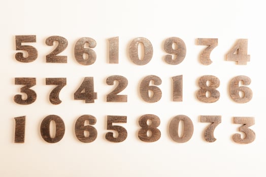 Digital background with numbers. Texture of random numbers figures. Economic Collapse or default concept. photo