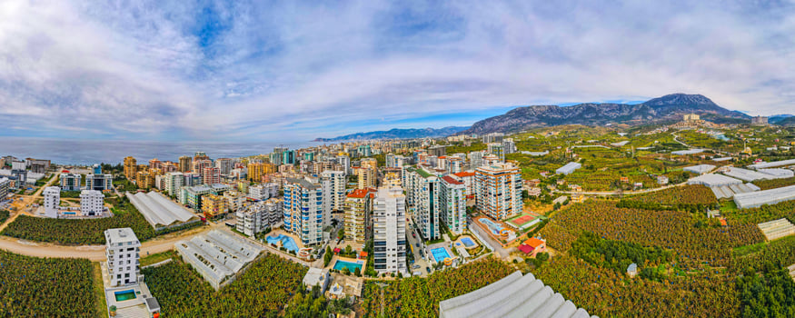 aerial sea and city photo