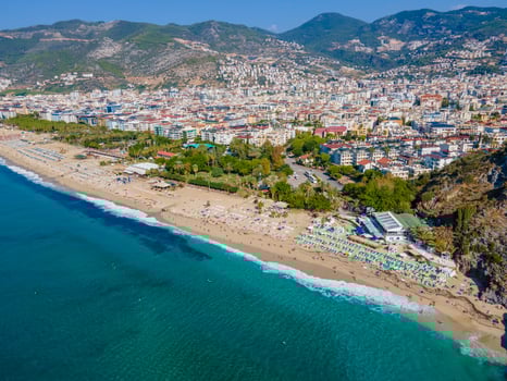 aerial sea and city photo
