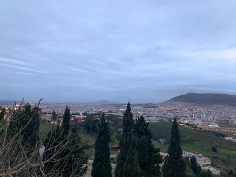 Stunning and panoramic view of the bustling and dynamic city of Tetouan, capturing its beauty, energy, and vibrant charm photo