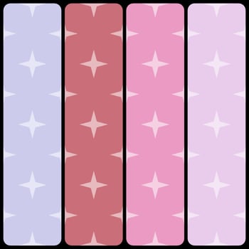set of four banners with flowers photo