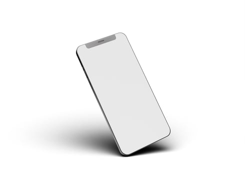Mobile phone screen mockup photo