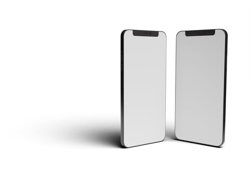 Mobile phone screen mockup photo