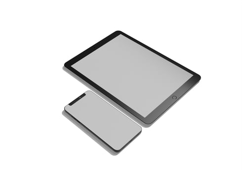 Mobile and tablet mockup photo
