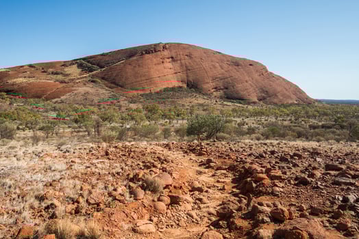 The landscape of Australian outback in Northern Territory state of Australia. photo