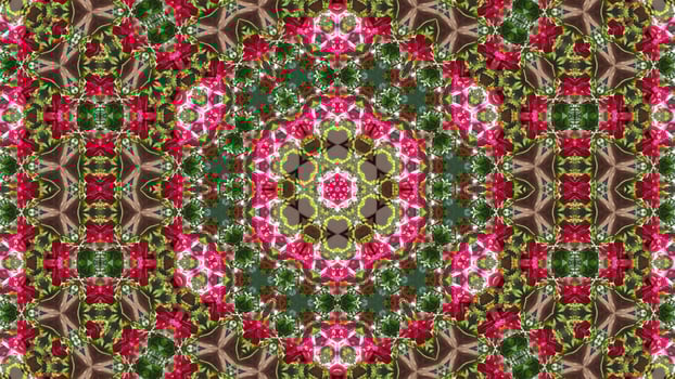 3D illustration of multicolored shiny kaleidoscope ornament photo