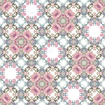Seamless pattern with watercolor flowers and leaves. Botanical illustration for wrapping paper, wallpaper, fabric, decorating and backdrop. Illustration of repeating image with floral ornament. photo