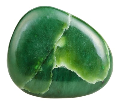 polished green Nephrite jade mineral gem stone photo