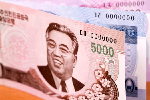 North Korean money - won a background photo
