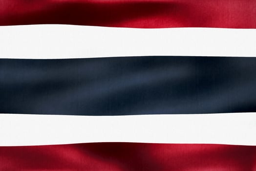 3D-Illustration of a Thailand flag - realistic waving fabric flag photo