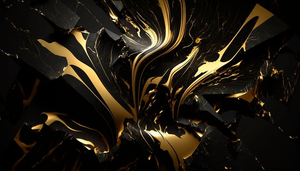 Black and Gold Luxury Background. generative ai photo