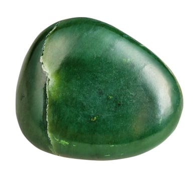 tumbled green Nephrite jade mineral gemstone photo