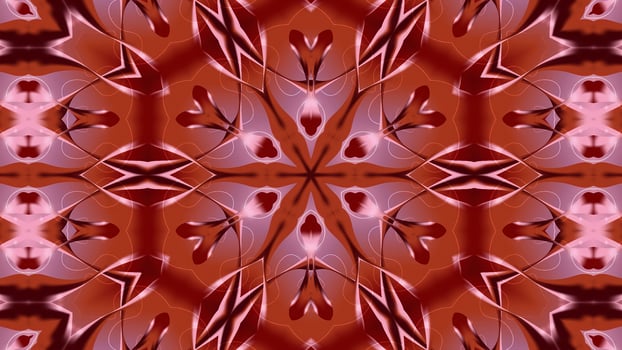 3D illustration of multicolored shiny kaleidoscope ornament photo