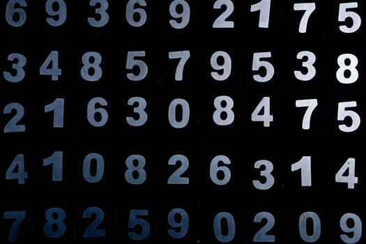 Background of numbers. from zero to nine. Finance data concept. Mathematic. Seamless pattern with numbers. financial crisis concept. Business success. photo