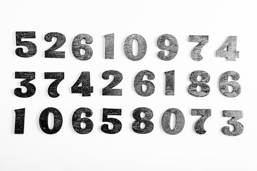 Background of numbers. from zero to nine. Finance data concept. Mathematic. Seamless pattern with numbers. financial crisis concept. Business success. photo