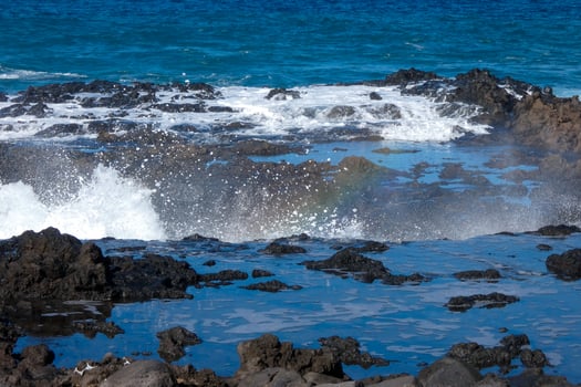 Waves in the ocean in winter time photo