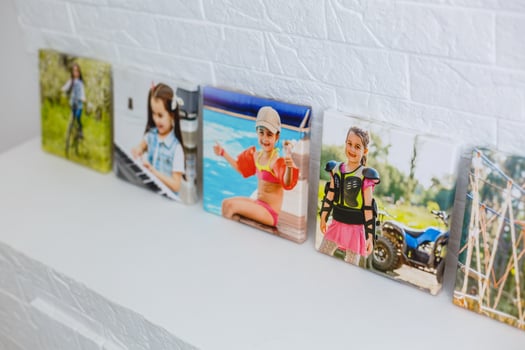 portraits of a little girl on a canvas photo