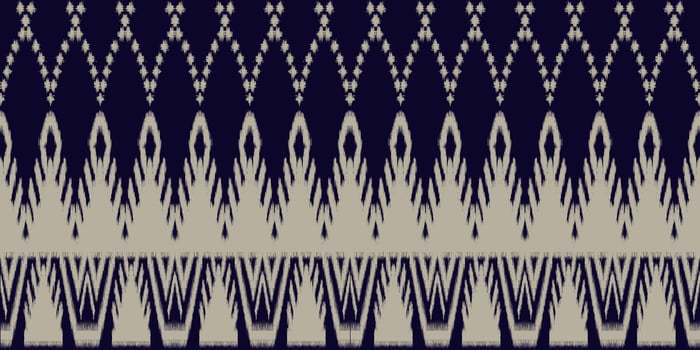 Beautiful colorful Thai knitted embroidery. geometric ethnic oriental pattern traditional on black background, Thai pattern culture, green stylem, clipping path include photo