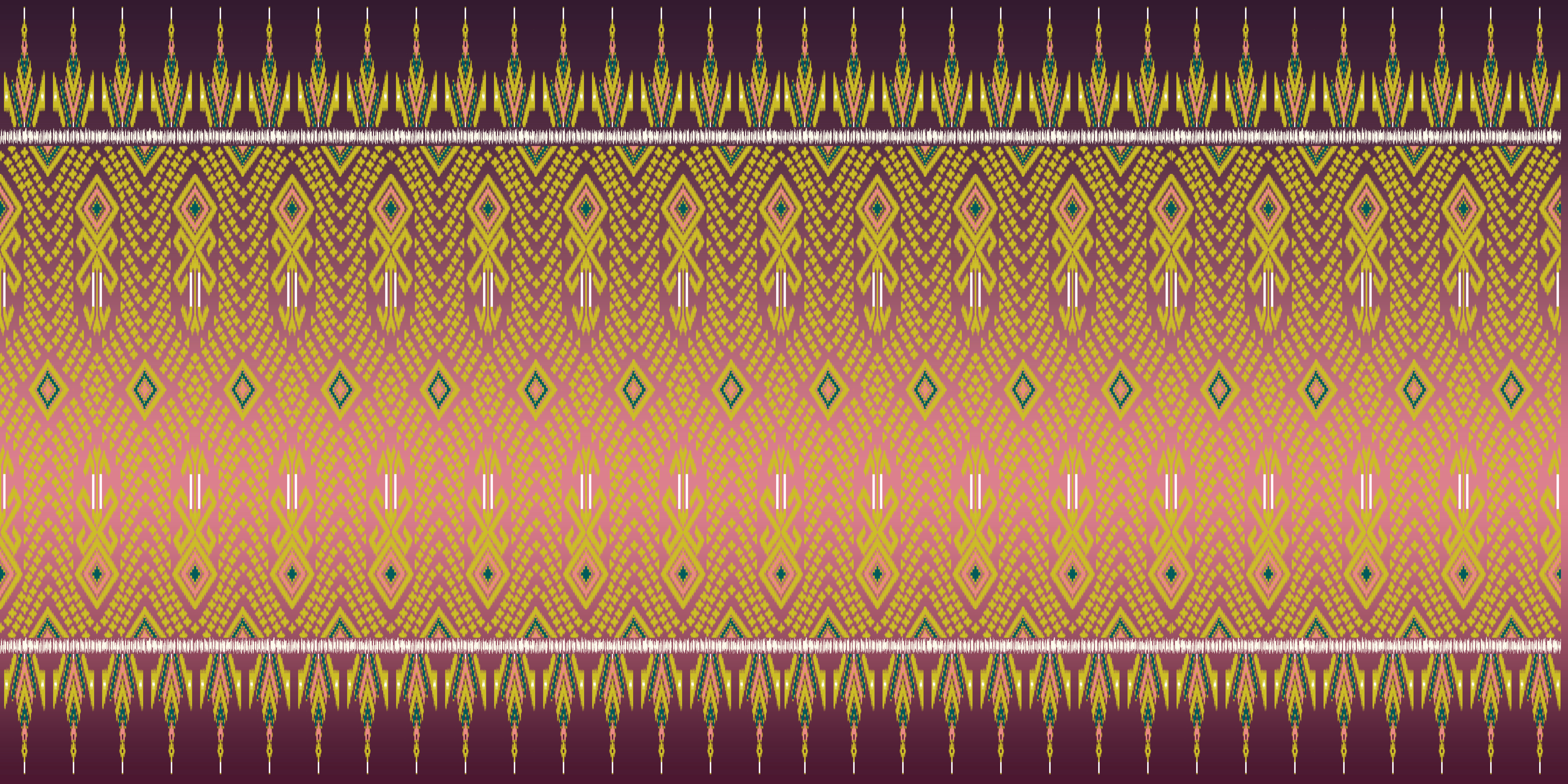 Beautiful colorful Thai knitted embroidery. geometric ethnic oriental pattern traditional on black background, Thai pattern culture, green stylem, clipping path include photo