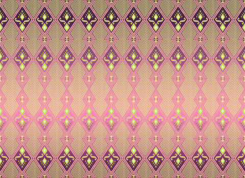 Beautiful colorful Thai knitted embroidery. geometric ethnic oriental pattern traditional on black background, Thai pattern culture, green stylem, clipping path include photo