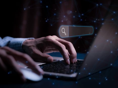 Businessman are touching the virtual screen on search engine optimization for find data on networking, SEO, Searching Browsing Internet Data Information Networking Concept. photo
