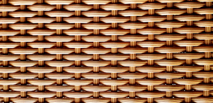 Pattern and texture of brown weave table for background. Natural material, Surface, Art wallpaper and Seamless concept photo