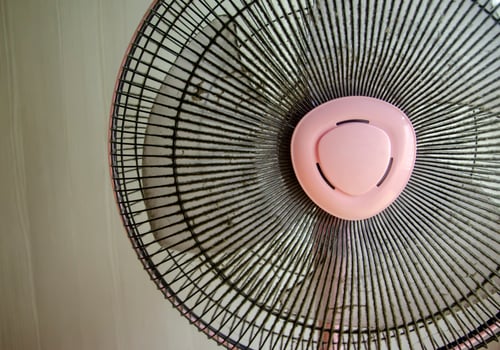 Dust dirty on fan grilles, fan closeup. photo