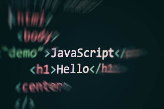Javascript code computer language programming internet text editor components  display screen photo
