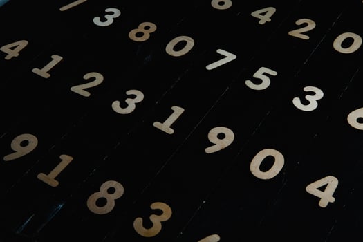 Background of numbers. from zero to nine. Finance data concept. Mathematic. Seamless pattern with numbers. financial crisis concept. Business success. photo