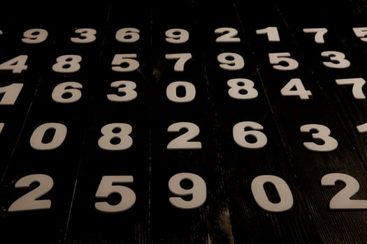 Background of numbers. from zero to nine. Finance data concept. Mathematic. Seamless pattern with numbers. financial crisis concept. Business success. photo