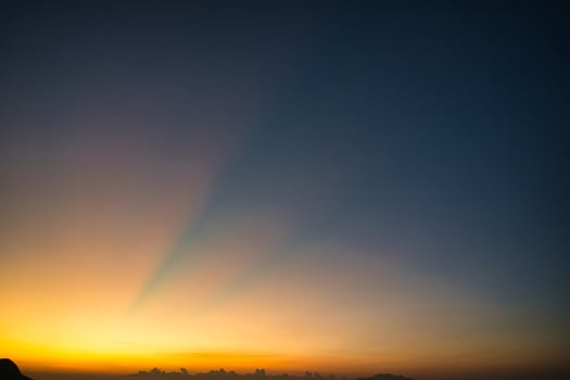 Golden hours after sunset at beau vallon beach, Mahe Seychelles photo