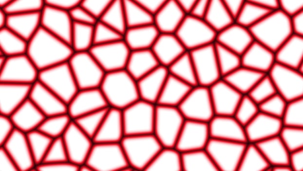 Red outline and white cell pattern low poly background photo