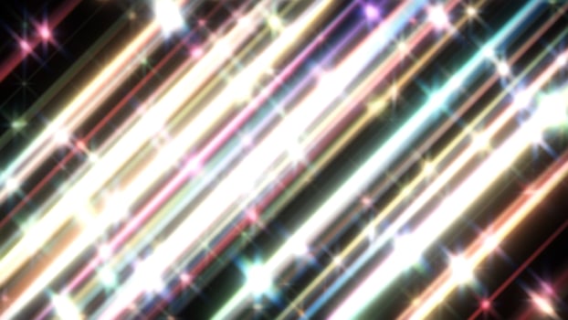 Colorful diagonal star shape particle star background photo