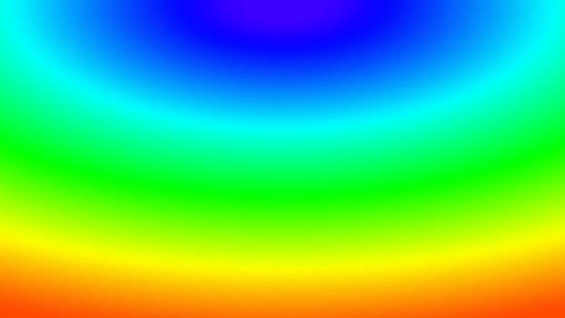 Glow rainbow radial color from upper center photo