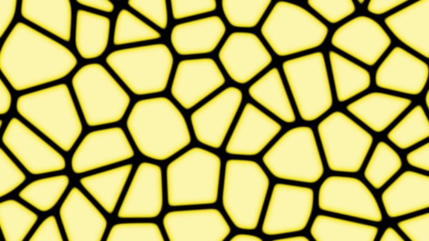 Black outline and yellow cell pattern low poly background photo